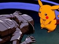 Ash, petrified, after leaping between Mew and Mewtwo's attacks (Image via The Pokemon Company)